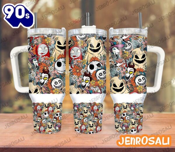 The Nightmare Before Christmas Cartoon Custom Stanley Cup 40 Oz Tumbler With Handle 3