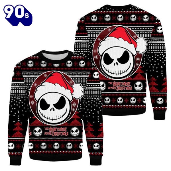 Merry Christmas The Nightmare Before Christmas Jack Skellington Ugly Sweater