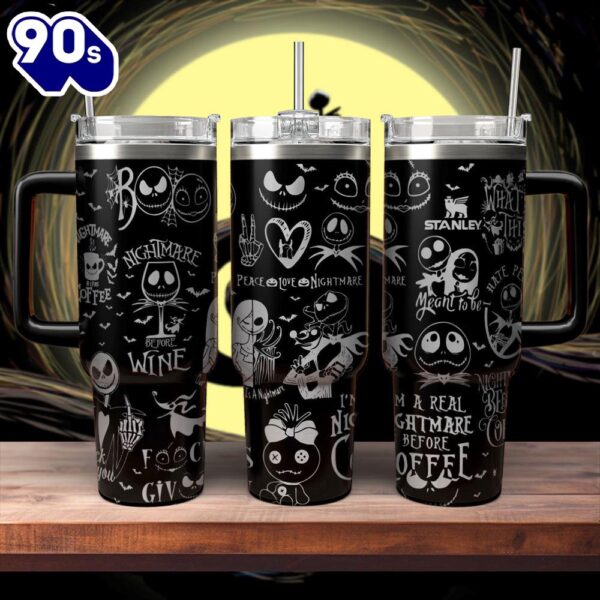 The Nightmare Before Christmas Movies Custom Stanley Cup 40 Oz Tumbler With Handle 15