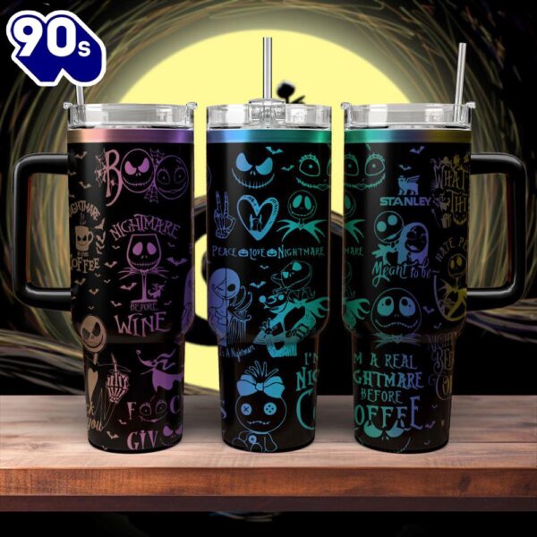 The Nightmare Before Christmas Movies Custom Stanley Cup 40 Oz Tumbler With Handle 17