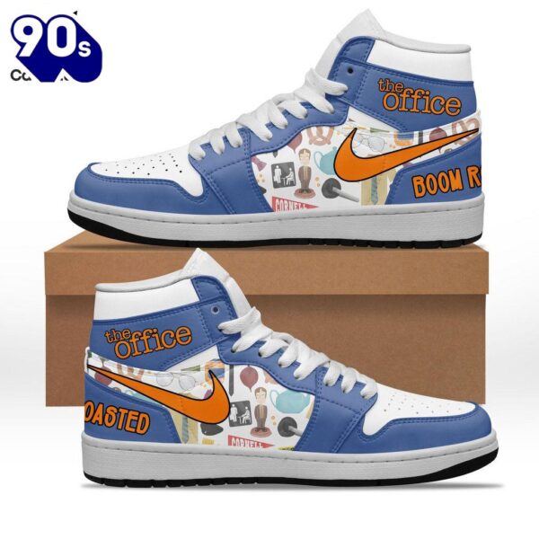 Gift Summer The Office Bom Roasted Nike Blue Design Air Jordan 1 High Top