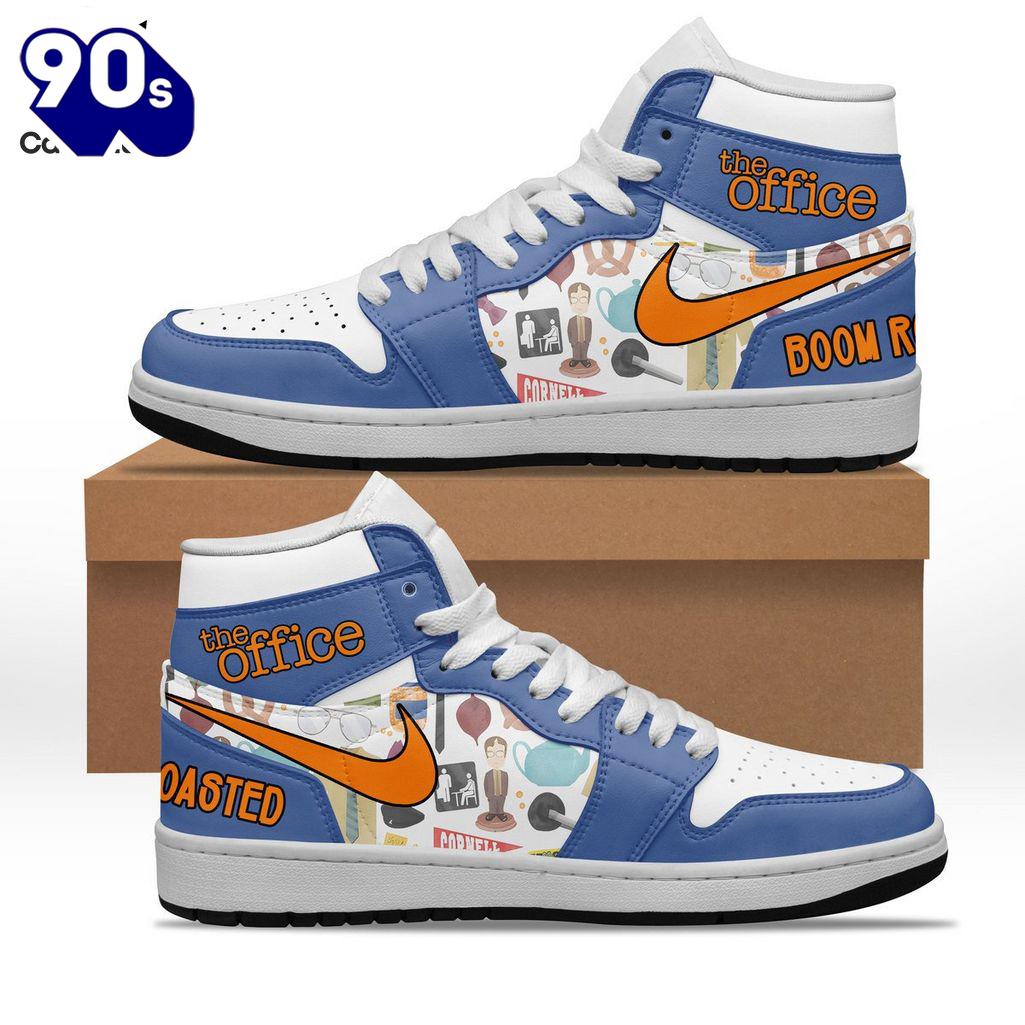 Gift Summer The Office Bom Roasted Nike Blue Design Air Jordan 1 High Top Gift Summer The Office Bom Roasted Nike Blue Design Air Jordan 1 High Top