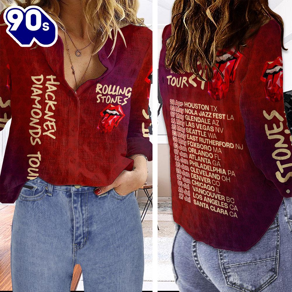 The Rolling Stones 3D Linen Shirt New Trend The Rolling Stones 3D Linen Shirt New Trend