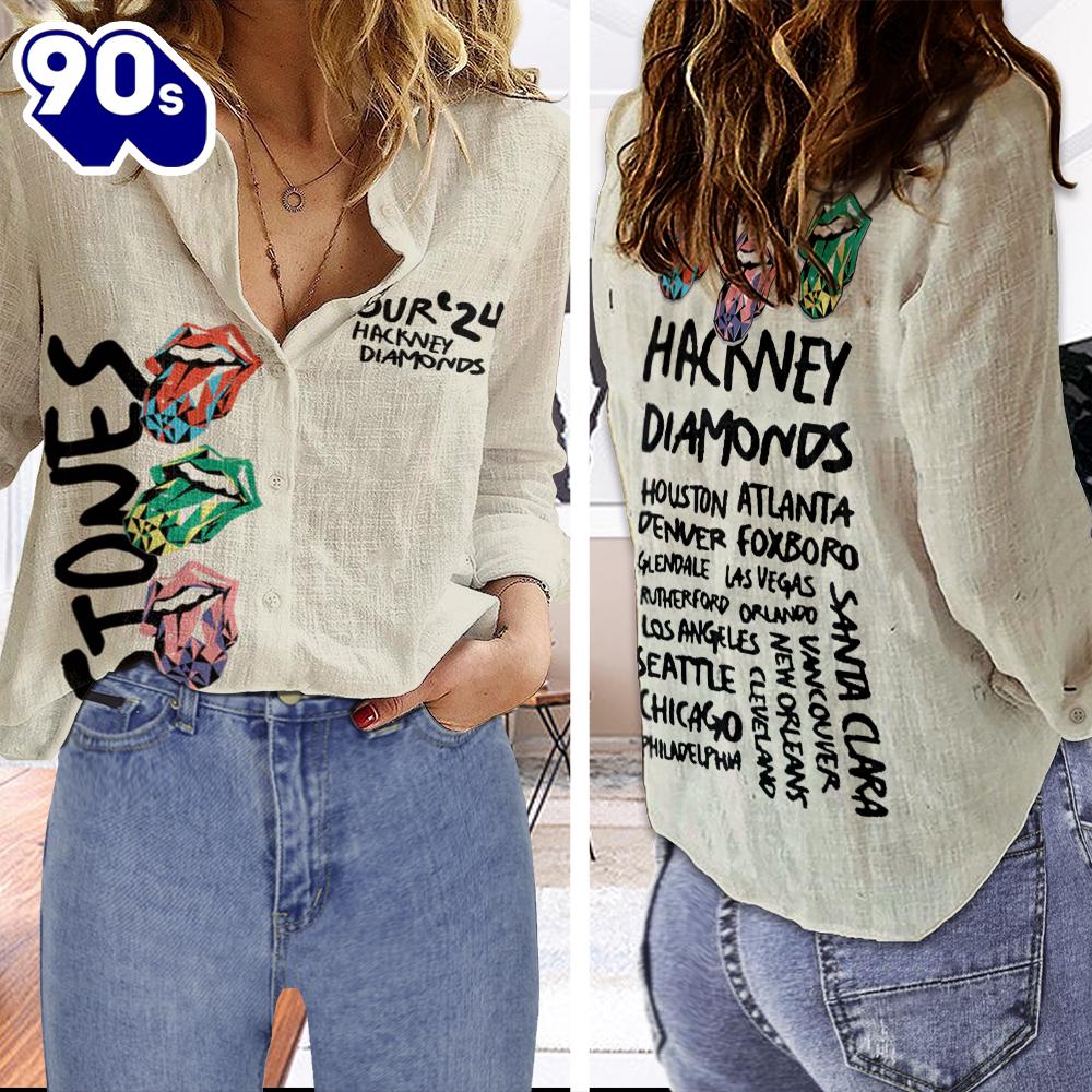 The Rolling Stones 3D Women's Casual Shirt The Rolling Stones 3D Women's Casual Shirt