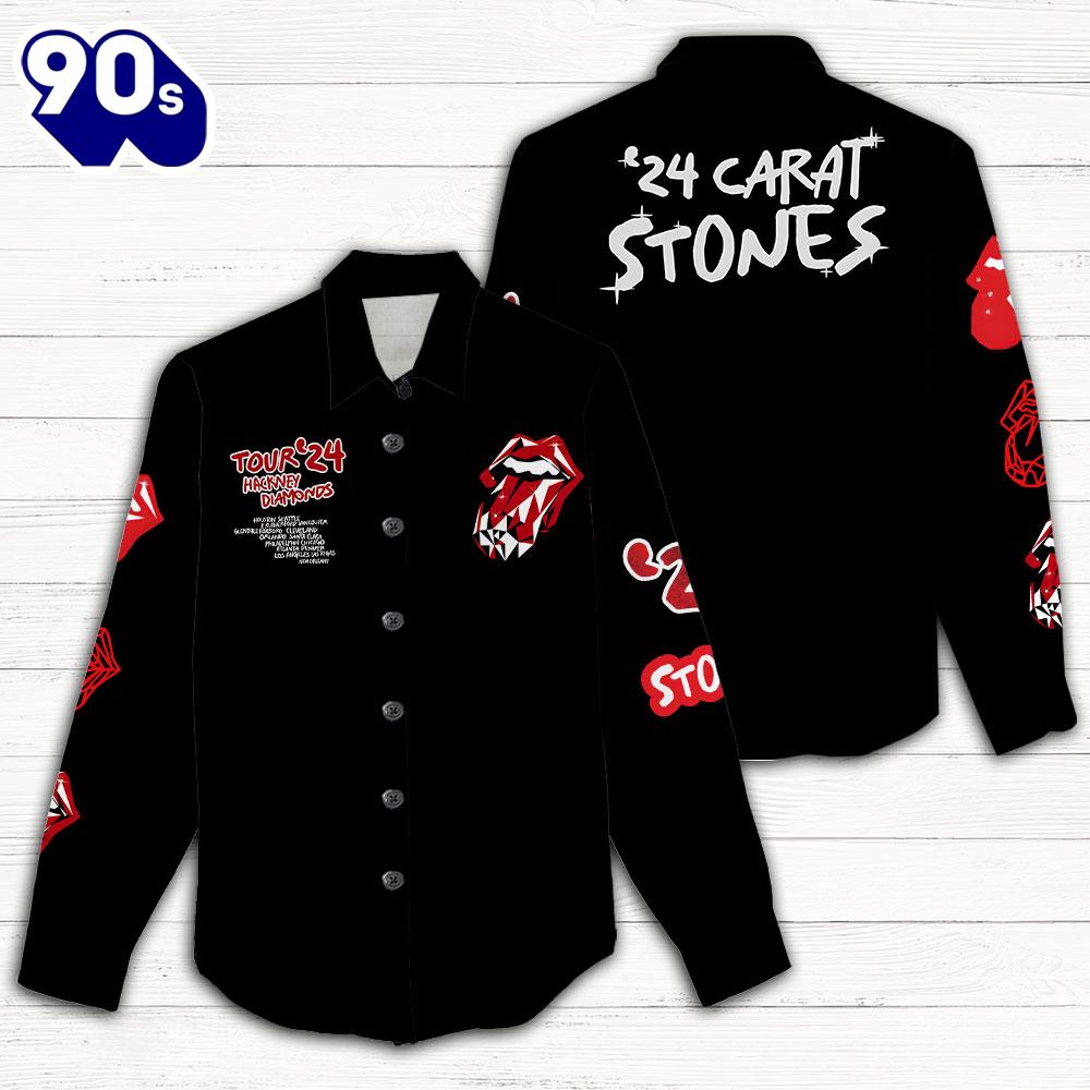 The Rolling Stones Women's Casual Shirt For Fans The Rolling Stones Women's Casual Shirt For Fans