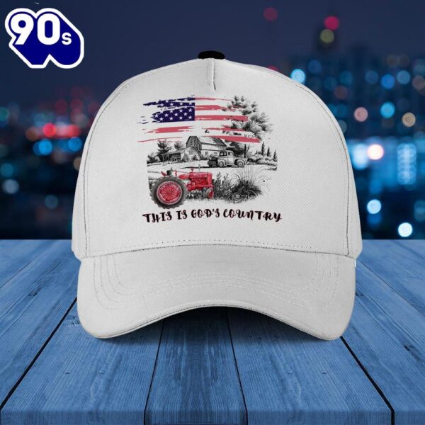 This is God’s Country US Flag Baseball Cap  Gift For Veteran Day
