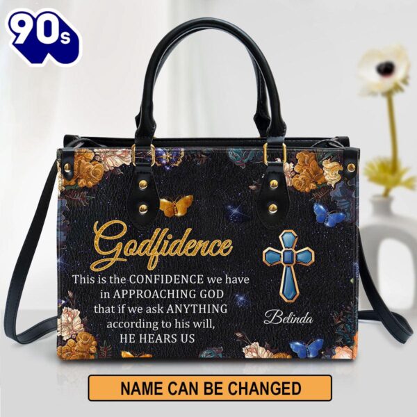 This Is The Confidence We Have In Approaching God Personalized Leather Bag For Women , Christian Bags  Gift For Women Christmas