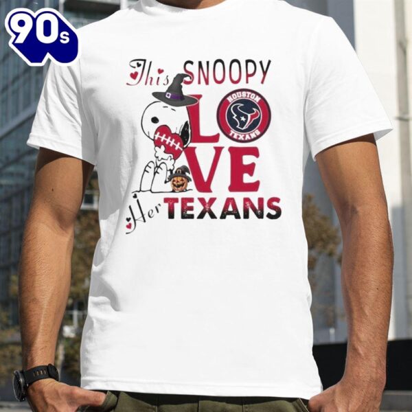 This Snoopy Love Her Houston Texans Halloween T-Shirts