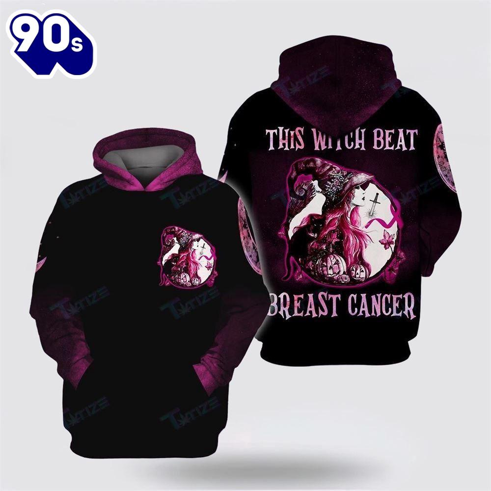 This Witch Beat Breast Cancer Black Pink Hoodie Breast Cancer Hoodie This Witch Beat Breast Cancer Black Pink Hoodie Breast Cancer Hoodie