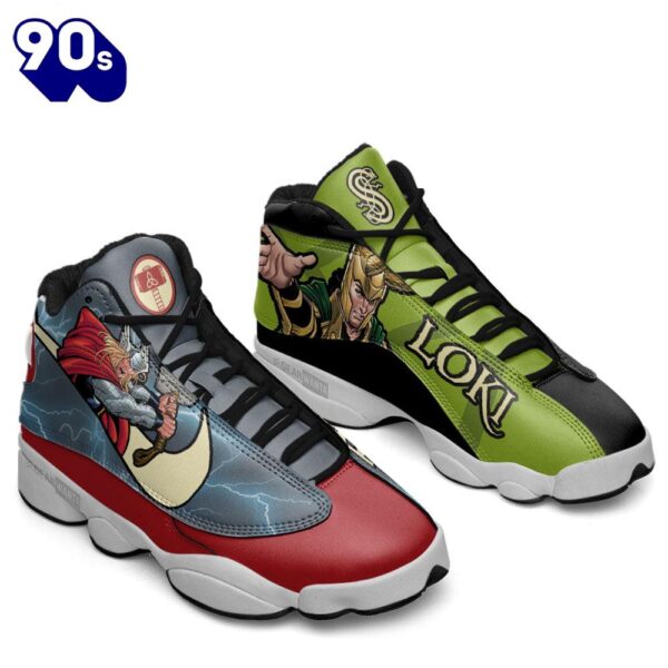 Thor vs Loki Air Jordan 13 Sneakers Super Heroes Custom Shoes