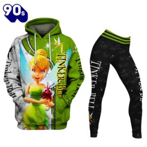 Tinker Bell Pattern Hoodie And Leggings Set