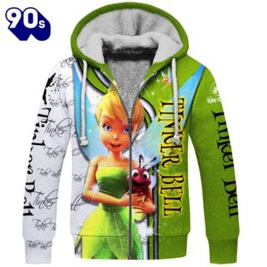 Tinker Bell Pattern Hoodie And Leggings Set