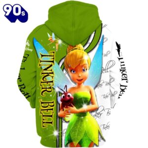 Tinker Bell Pattern Hoodie And Leggings Set