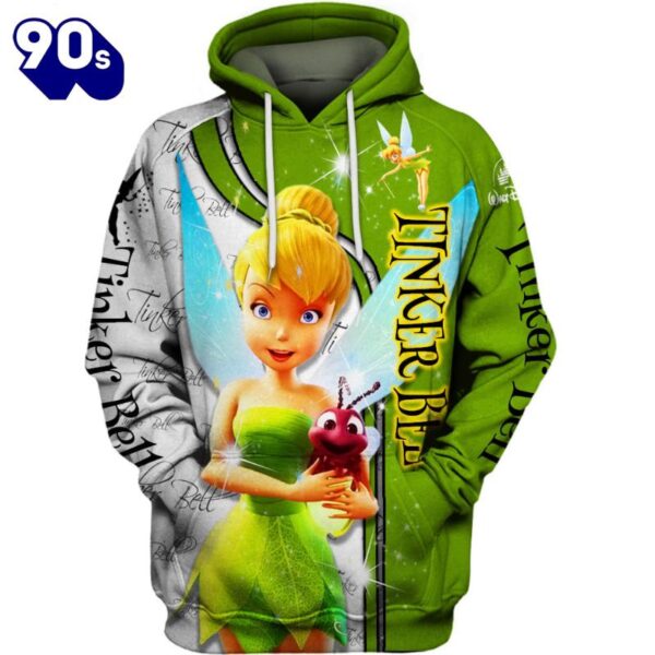 Tinker Bell Pattern Hoodie And Leggings Set