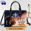 To Him Be The Glory Forever Personalized Leather Bag For Women , Christian Bags  Gift For Women Christmas