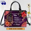 To My Amazing Mom Sweet Personalized Leather Bag For Women , Christian Bags  Gift For Women Christmas