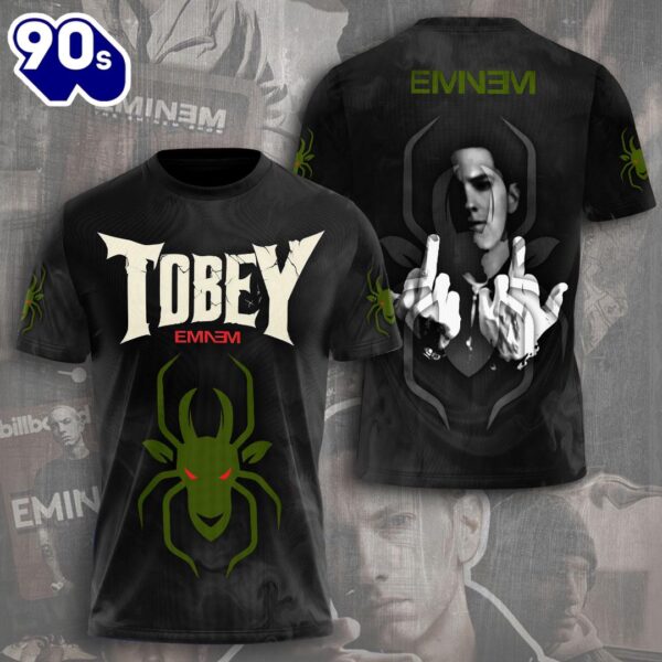 Tobey Eminem This Guy Got Bit By A Goat Not A Spider Fan  All Over Print Rapper Shirt For Fans