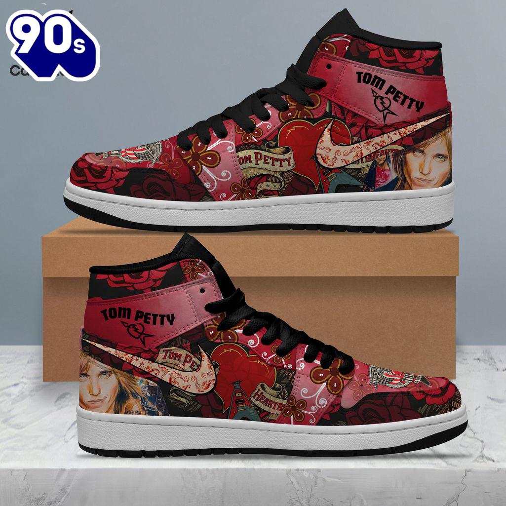 Gift Summer Tom Petty Nike Logo Red Design Air Jordan 1 High Top Gift Summer Tom Petty Nike Logo Red Design Air Jordan 1 High Top