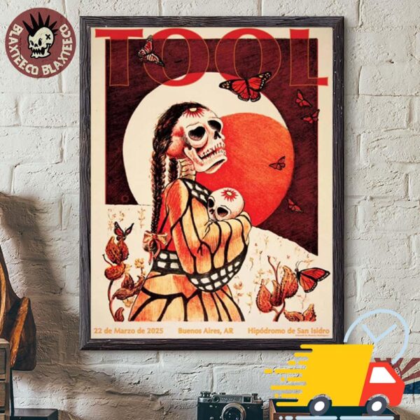 Tool Event Poster For Show In Buenos Aires Argentina At Hipodromo de San Isidro On March 22 2025 Mommy Skeleton Art Canvas