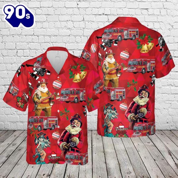 TORONTO FIRE SERVICES (TFS), ONTARIO Pumper P143 Christmas Hawaiian Shirt