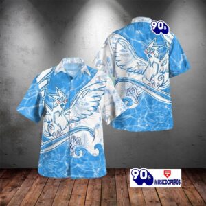 Tribal Style Pokemon Articuno Design Hawaiian Shirt