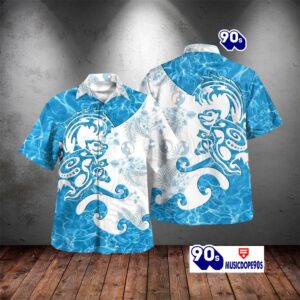 Tribal Style Pokemon Blastoise Ver 2 Design Hawaiian Shirt