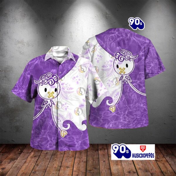 Tribal Style Pokemon Drifloon Design Hawaiian Shirt
