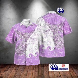 Tribal Style Pokemon Eevee Espeon Design Hawaiian Shirt