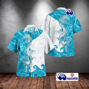 Tribal Style Pokemon Eevee Vaporeon Design Hawaiian Shirt