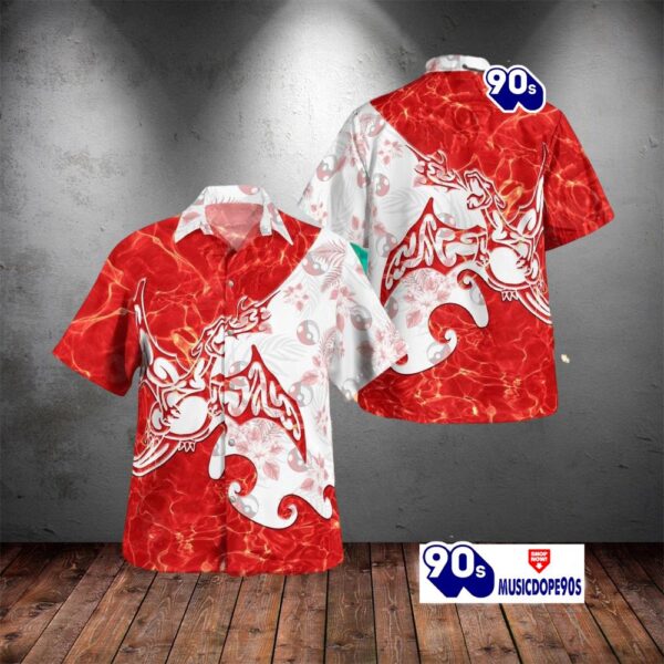 Tribal Style Pokemon Flying Charizard Ver 2 Design Hawaiian Shirt