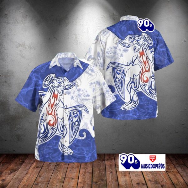 Tribal Style Pokemon Garchomp Design Hawaiian Shirt