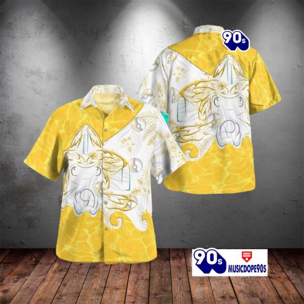 Tribal Style Pokemon Jirachi Design Hawaiian Shirt