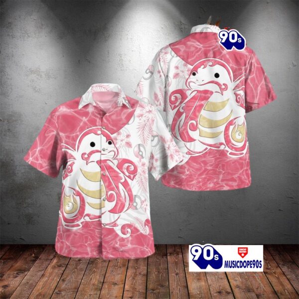 Tribal Style Pokemon Lickitung Design Hawaiian Shirt