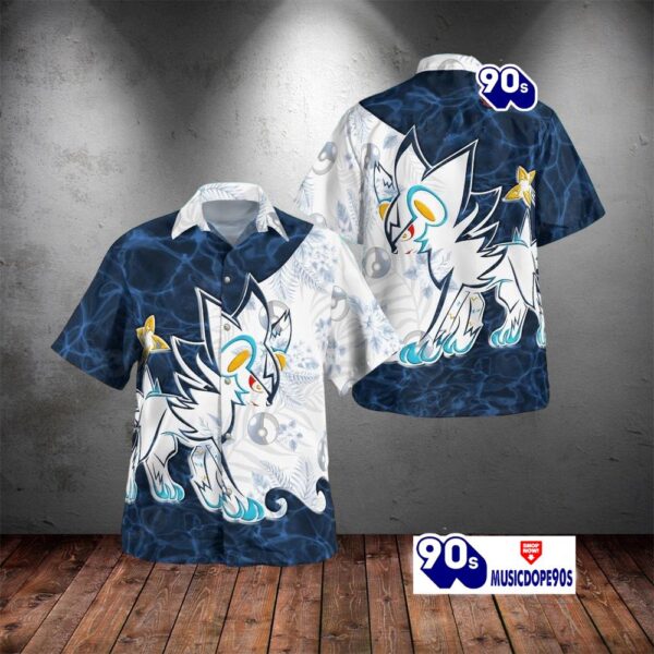 Tribal Style Pokemon Luxray Design Hawaiian Shirt