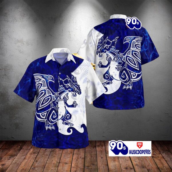 Tribal Style Pokemon Megacharizard Ver 2 Design Hawaiian Shirt