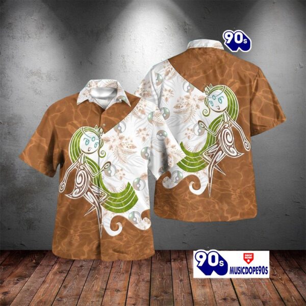 Tribal Style Pokemon Meloetta Design Hawaiian Shirt