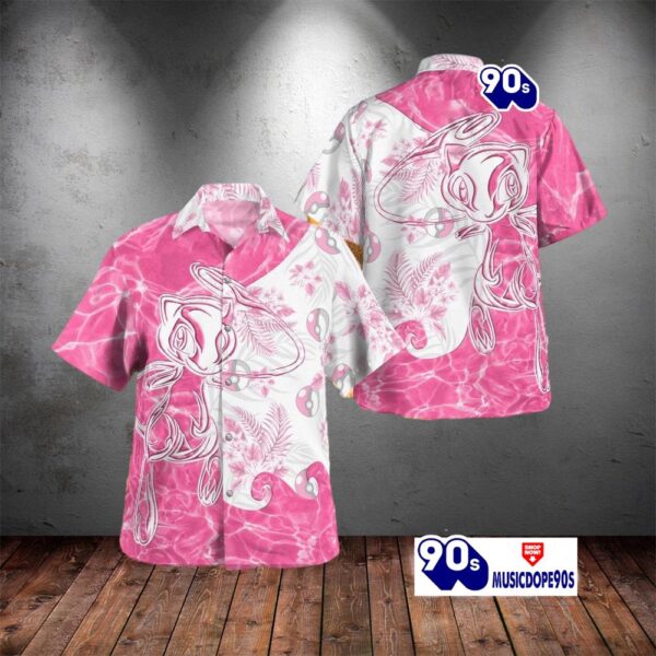 Tribal Style Pokemon Mew Design Hawaiian Shirt