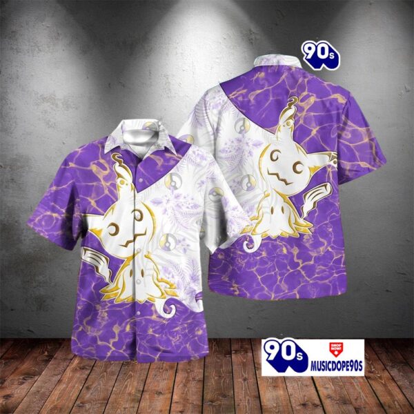 Tribal Style Pokemon Mimikyu Design Hawaiian Shirt
