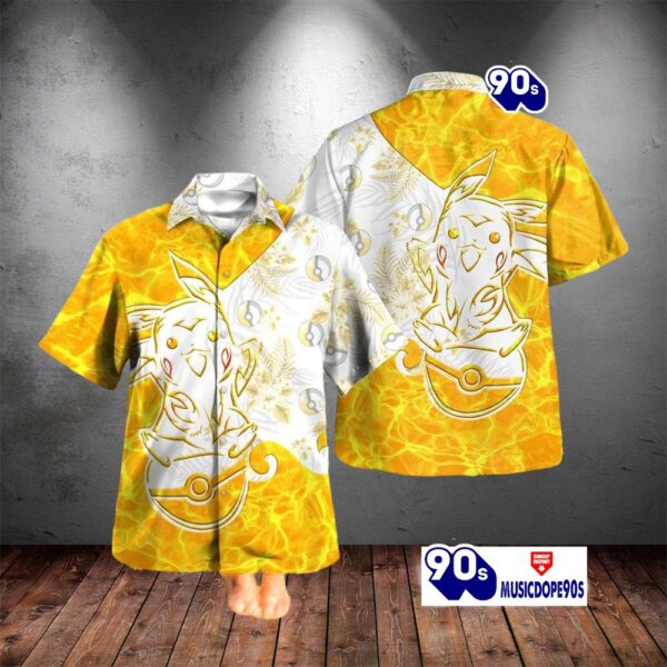 Tribal Style Pokemon Pika Design Hawaiian Shirt