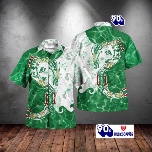Tribal Style Pokemon Rayquaza Design Hawaiian Shirt