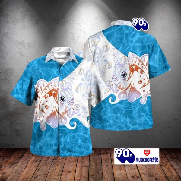 Tribal Style Pokemon Seaking Design Hawaiian Shirt