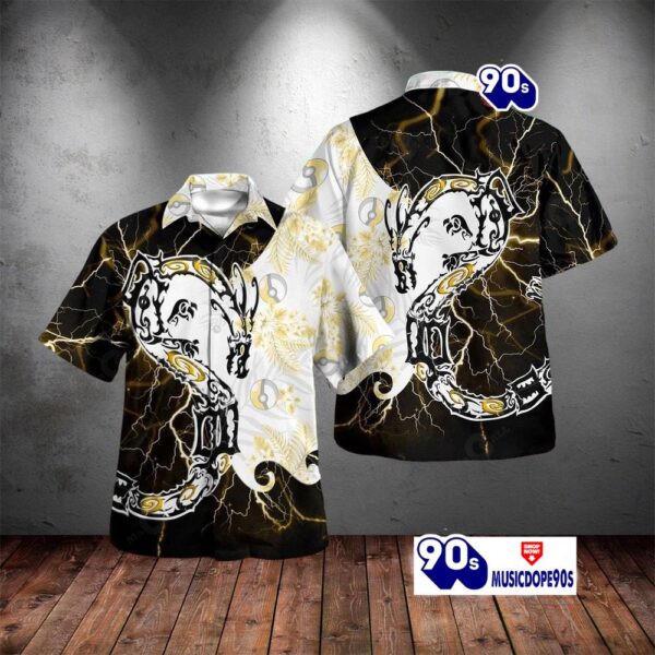 Tribal Style Pokemon Shiny Rayquaza Design Hawaiian Shirt