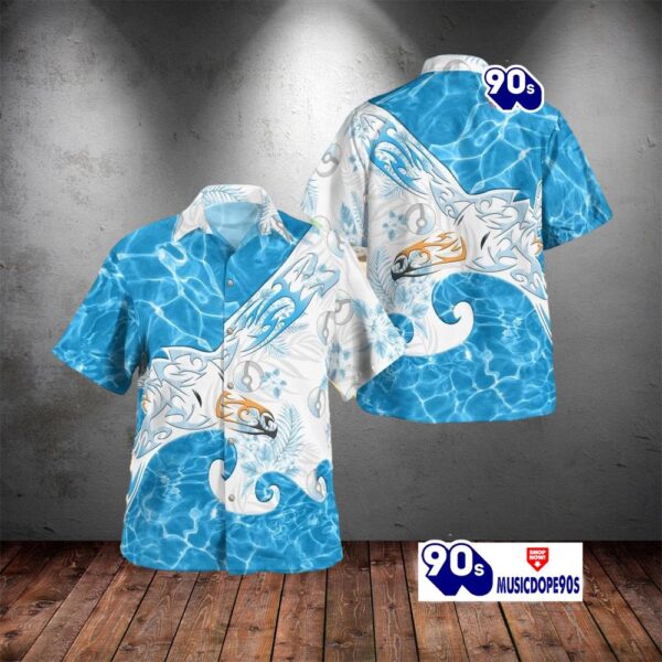 Tribal Style Pokemon Wingull Design Hawaiian Shirt