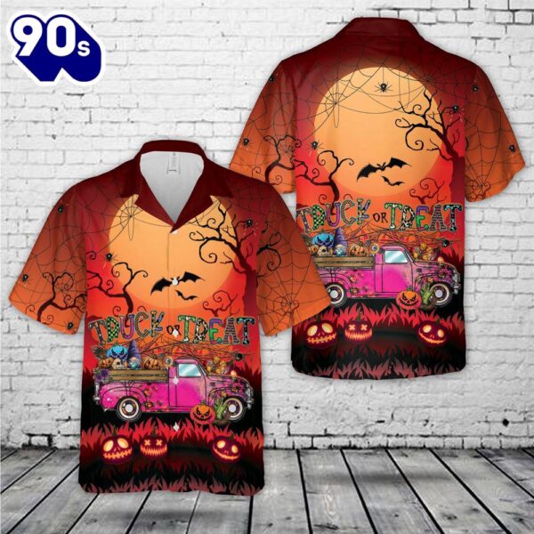 Truck Or Treat Happy Halloween Hawaiian Shirt