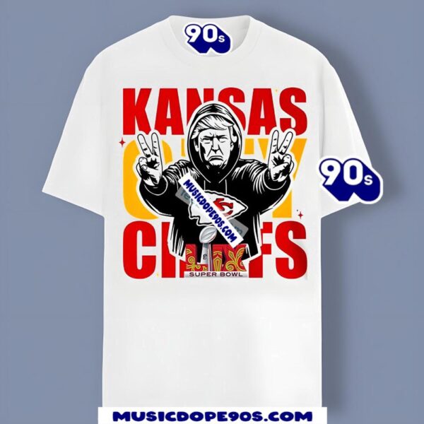 Trump And Kansas City Chiefs At Super Bowl Lix Champion Shirt 2025