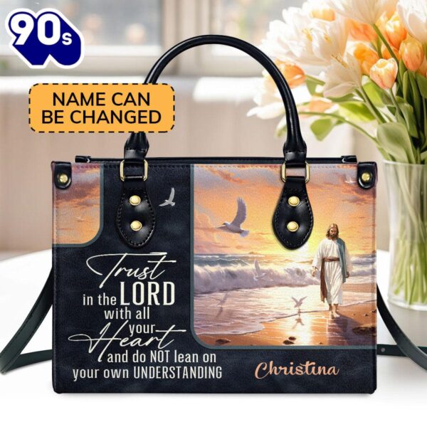 Trust In The Lord Custom Name Leather Handbags For Women, Christian Bags  Gift For Women Christmas