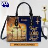 Trust In The Lord With All Your Heart Awesome Personalized Leather Bag For Women , Christian Bags  Gift For Women Christmas