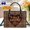 Trust In The Lord With All Your Heart Custom Name Leather Handbags For Women, Christian Bags  Gift For Women Christmas