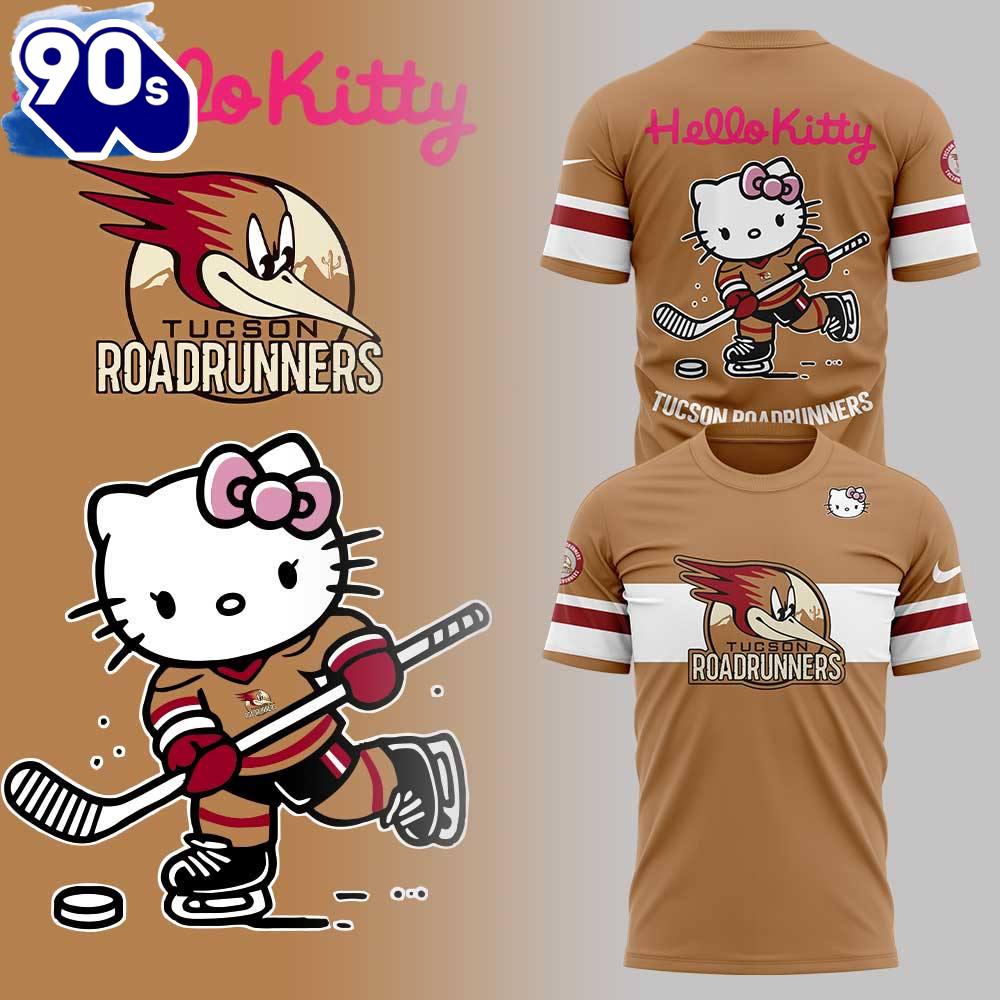 Tucson Roadrunners Hello Kitty Limited Edition 3d T-Shirt Tucson Roadrunners Hello Kitty Limited Edition 3d T-Shirt
