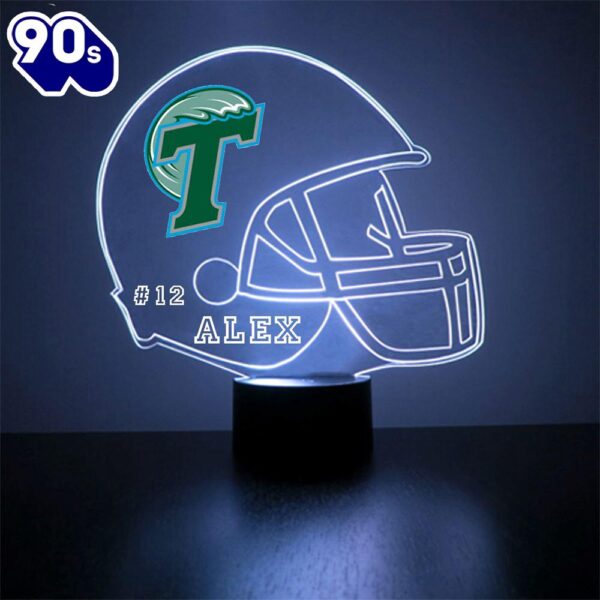 Tulane Green Wave Football Helmet Led Sports Fan Lamp Custom Light Gift Christmas